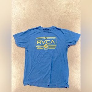 RVCA Men’s Blue Soft Logo Graphic Tee Size L